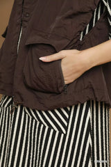Umgee Nylon Vest with Pockets - Trendsi - Flyclothing LLC