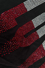 Rhinestone LOVE Round Neck Long Sleeve Sweatshirt - Trendsi - Flyclothing LLC