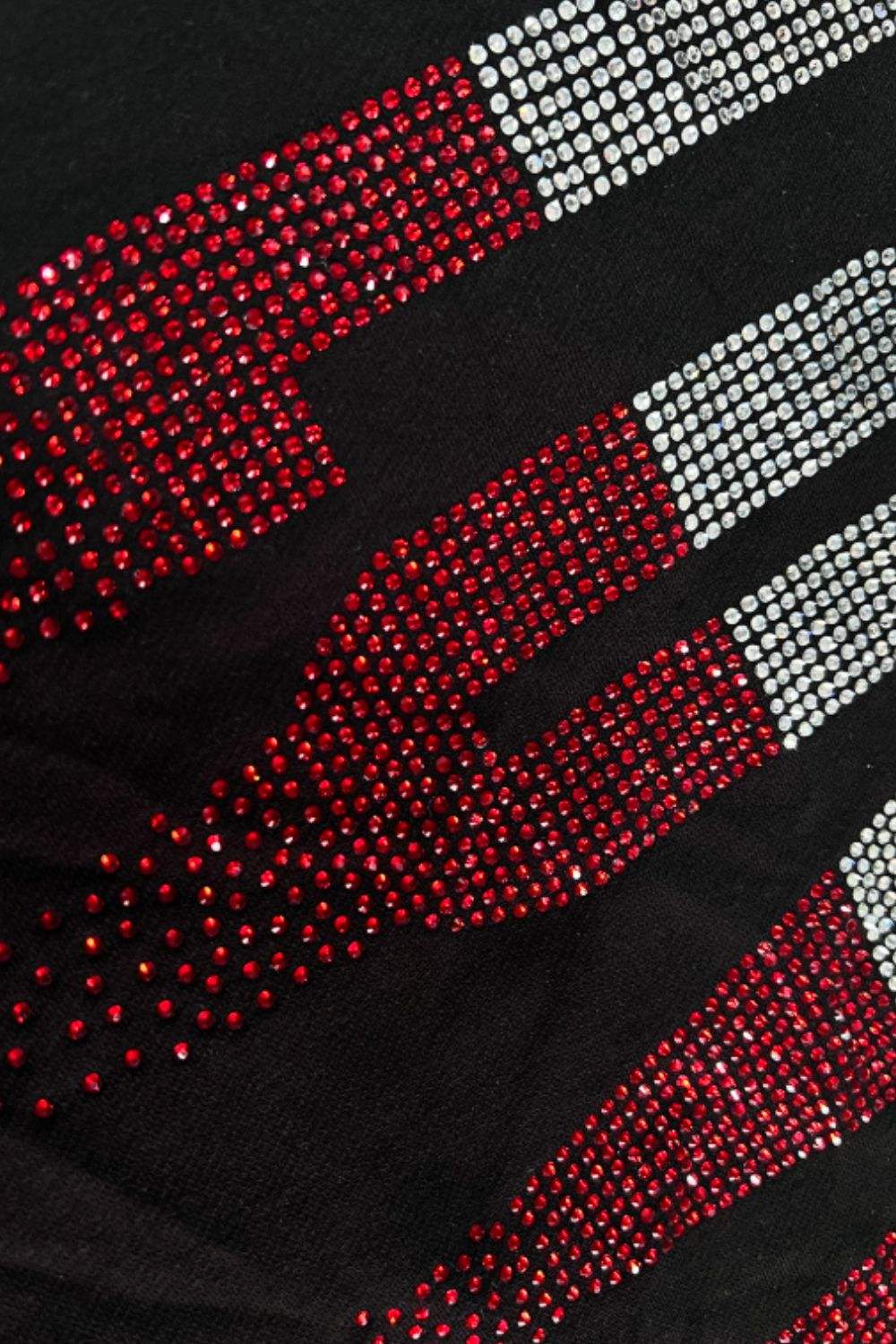 Rhinestone LOVE Round Neck Long Sleeve Sweatshirt - Trendsi - Flyclothing LLC