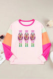Sequin Nutcracker Round Neck Long Sleeve Top - Trendsi - Flyclothing LLC