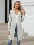 Open Front Long Sleeve Cardigan - Trendsi - Flyclothing LLC
