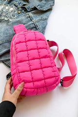 Quilted Nylon Crossbody Bag - Trendsi - Flyclothing LLC