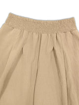 Plus Size Smocked Waist Cropped Wide Leg Pants - Trendsi - Flyclothing LLC