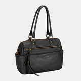 David Jones Zipper PU Leather Handbag - Trendsi