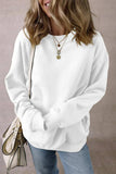 Round Neck Long Sleeve Sweatshirt - Trendsi - Flyclothing LLC