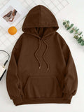 Drawstring Dropped Shoulder Hoodie - Trendsi - Flyclothing LLC