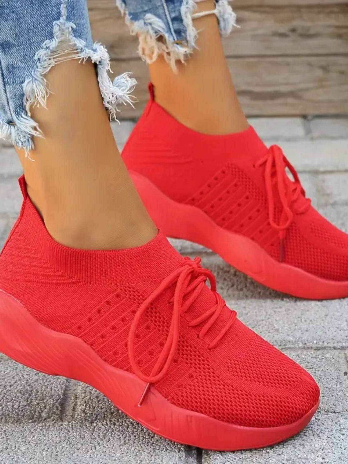Mesh Round Toe Flat Athletic - Trendsi - Flyclothing LLC
