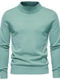 Men's Mock Neck Long Sleeve Sweater - Trendsi - Flyclothing LLC