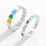 925 Sterling Silver Drip Oil Heart Ring - Trendsi - Flyclothing LLC