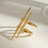 Stainless Steel Asymmetrical Ring - Trendsi - Flyclothing LLC
