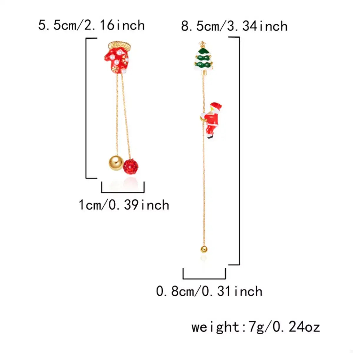 Christmas Santa Drop Earrings - Trendsi - Flyclothing LLC