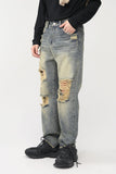 Distressed Mid Rise Jeans with Pockets - Trendsi