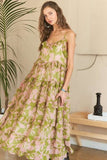 ADORA Ruffled Tiered Scoop Neck Cami Dress - Trendsi