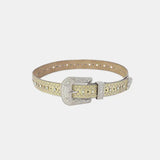 Rhinestone PU Leather Belt - Trendsi