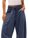 Drawstring Wide Leg Pants - Trendsi - Flyclothing LLC