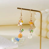 Halloween Asymmetrical Pumpkin Ghost Earrings - Trendsi - Flyclothing LLC