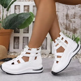 Cutout Platform Sneakers - Trendsi - Flyclothing LLC