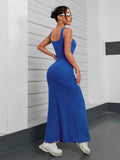 Ribbed Maxi Tank Dress - Trendsi