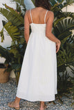 Stripe Square Neck Cami Dress with Pockets - Trendsi