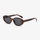 Polycarbonate Frame Oval Sunglasses - Trendsi