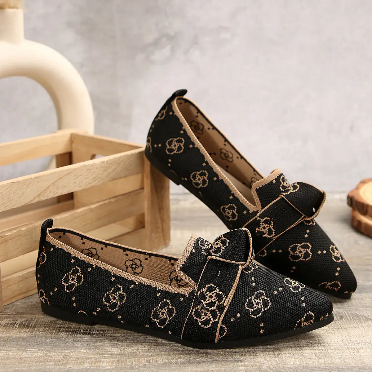 Mesh Point Toe Flat Slip-Ons - Trendsi - Flyclothing LLC