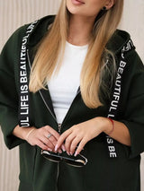 Full Size Hooded Zip-Up Longline Outerwear Plus Size - Trendsi - Flyclothing LLC