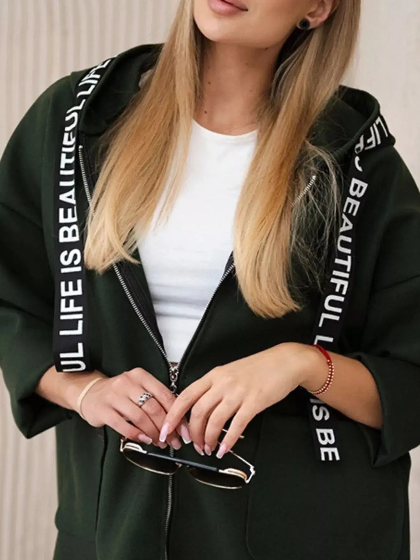 Full Size Hooded Zip-Up Longline Outerwear Plus Size - Trendsi - Flyclothing LLC