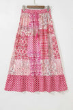 Printed Tassel Drawstring High Waist Maxi Skirt - Trendsi - Flyclothing LLC