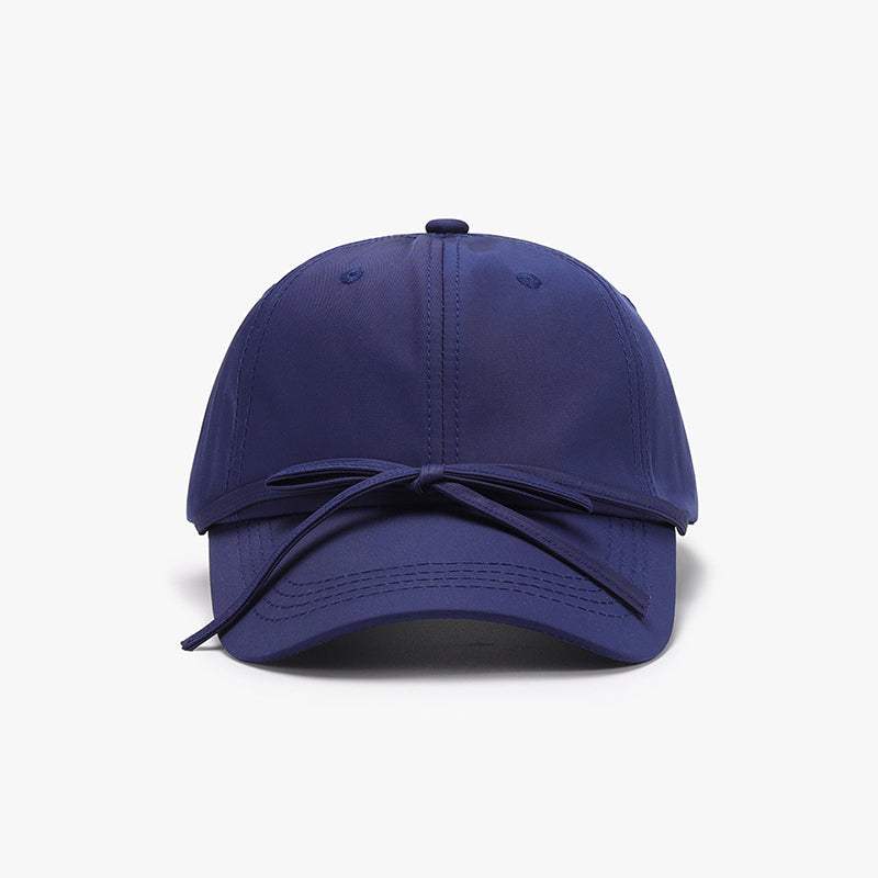 Tied Bow Cotton Baseball Cap - Trendsi - Flyclothing LLC
