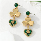 Women New Niche Floral Heart Drop Earrings, Wholesale High-End Light Luxury Ladies Ear Ornaments - My Store - Flyclothing LLC