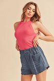 Aemi + Co Ribbed Round Neck Tank - Trendsi - Flyclothing LLC