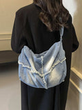 Raw Hem Gradient Crossbody Bag - Trendsi - Flyclothing LLC