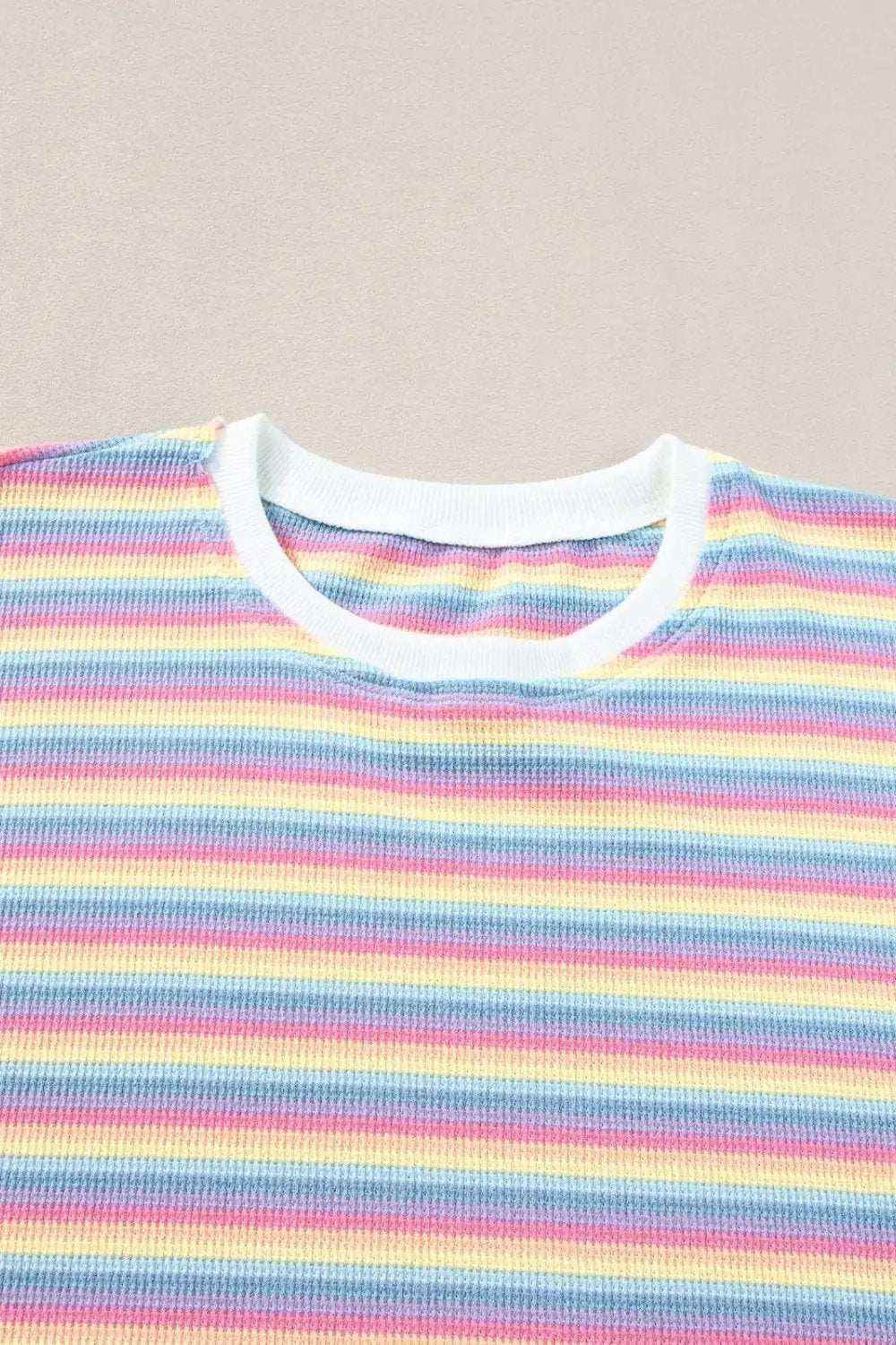 Striped Round Neck Short Sleeve Top and Pants Set - Trendsi - Flyclothing LLC