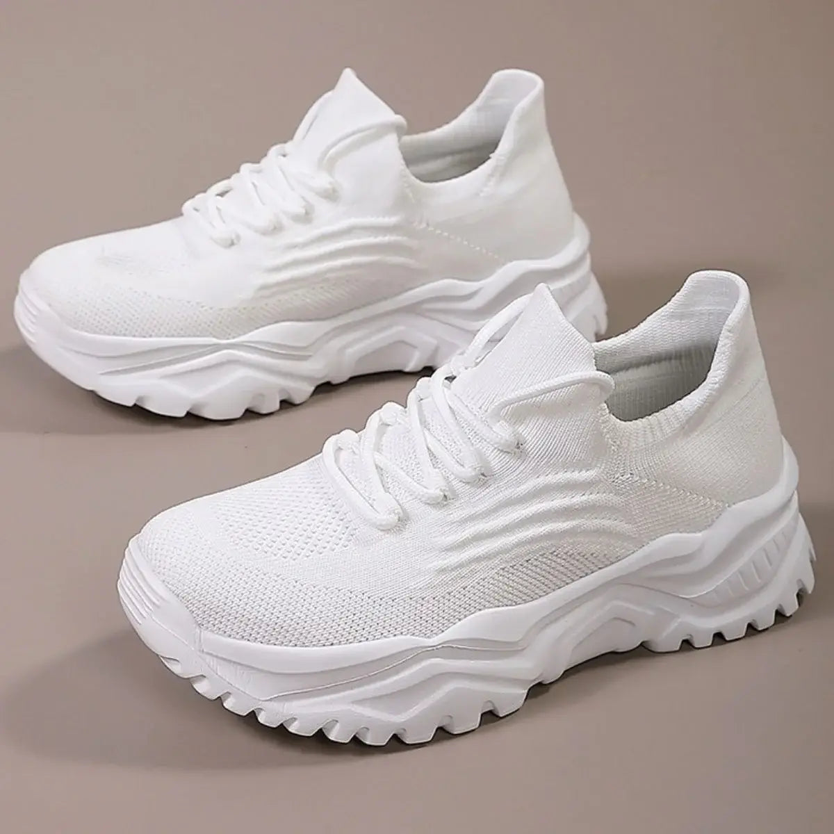 Round Toe Platform Athletic - Trendsi - Flyclothing LLC