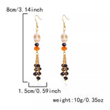 Halloween Skull Beaded Drop Earrings - Trendsi - Flyclothing LLC