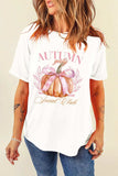 Pumpkin Graphic Round Neck Short Sleeve T-Shirt - Trendsi - Flyclothing LLC
