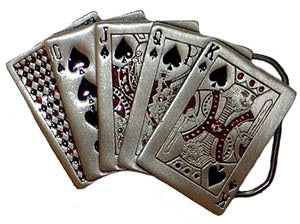 Royal Flush Belt Buckle