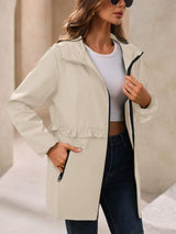 Ivy Lane Outdoor Waterproof Long Sleeve Hooded Windbreaker - Trendsi - Flyclothing LLC