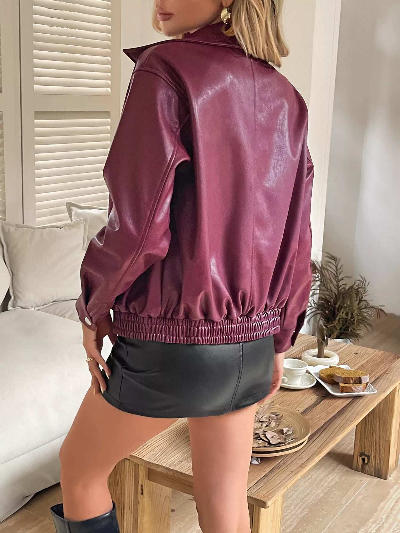 Zip Up Long Sleeve Jacket - Trendsi - Flyclothing LLC