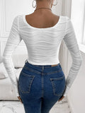 Scoop Neck Long Sleeve Top - Trendsi