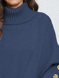 Turtleneck Long Sleeve Sweater - Trendsi - Flyclothing LLC