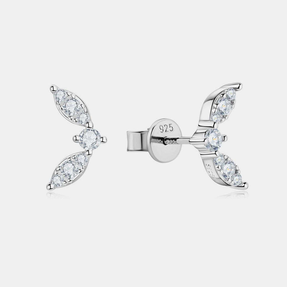 Moissanite 925 Sterling Silver Stud Earrings - Trendsi - Flyclothing LLC