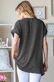 Heimish Full Size USA Graphic Short Sleeve Ribbed Top - Trendsi
