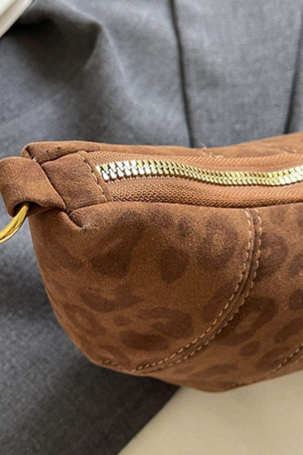 PU Leather Strap Suede Shoulder Bag - Trendsi - Flyclothing LLC