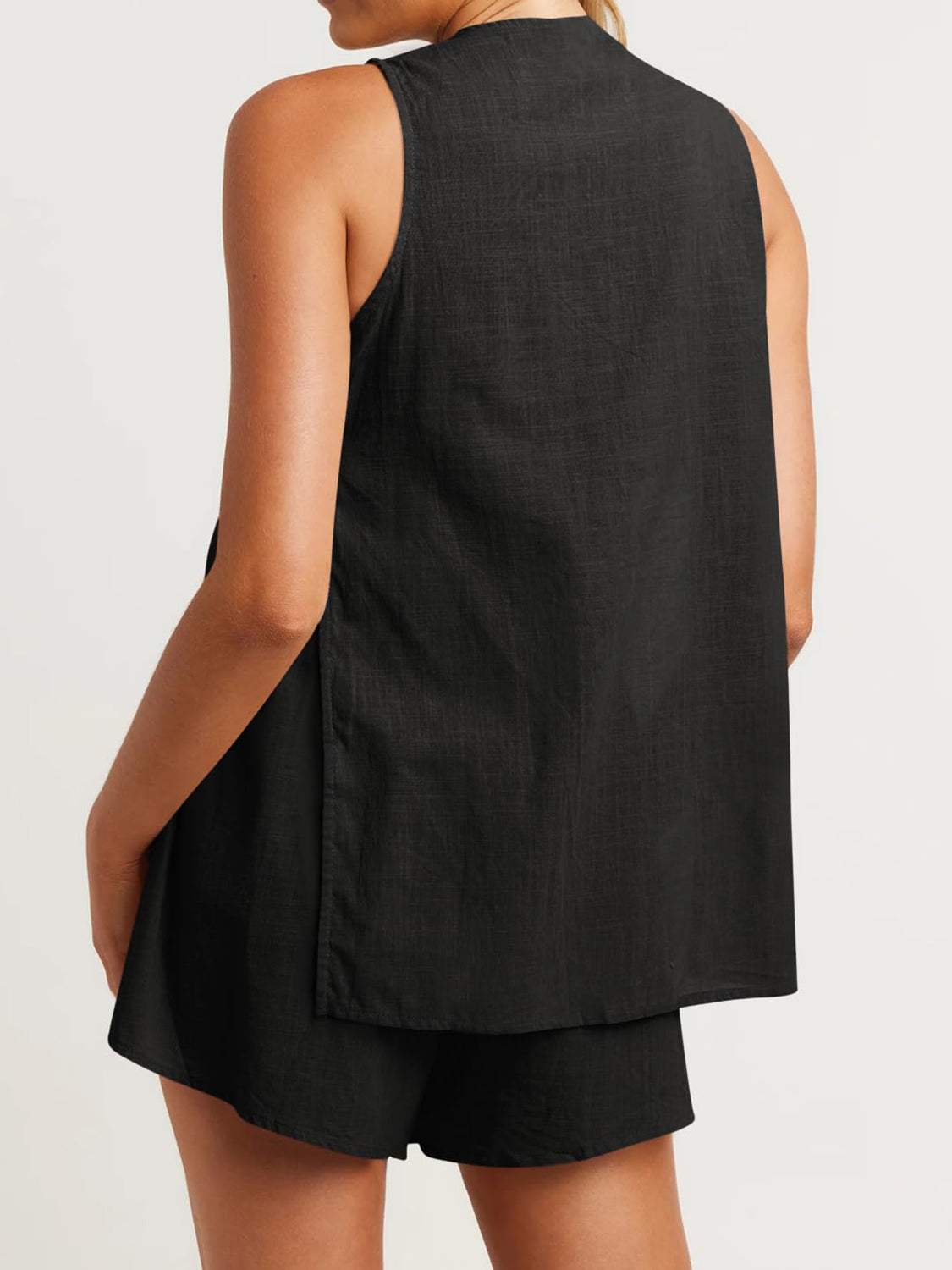Full Size Button Up Top and Shorts Set - Trendsi - Flyclothing LLC