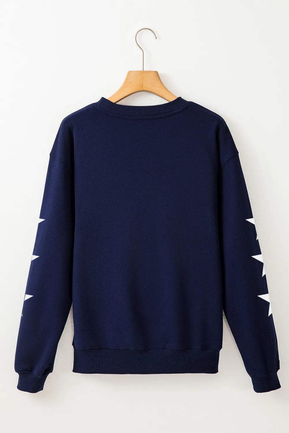 GAME DAY Star Round Neck Long Sleeve Sweatshirt - Trendsi - Flyclothing LLC