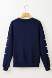 GAME DAY Star Round Neck Long Sleeve Sweatshirt - Trendsi - Flyclothing LLC