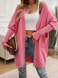 Devine Open Front Long Sleeve Cardigan - Trendsi - Flyclothing LLC