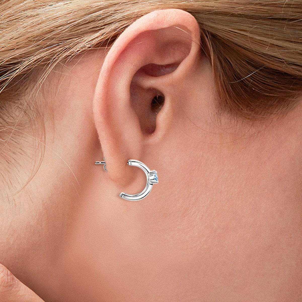 Moissanite 925 Sterling Silver Earrings - Trendsi - Flyclothing LLC