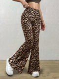 Leopard Flare Pants - Trendsi - Flyclothing LLC